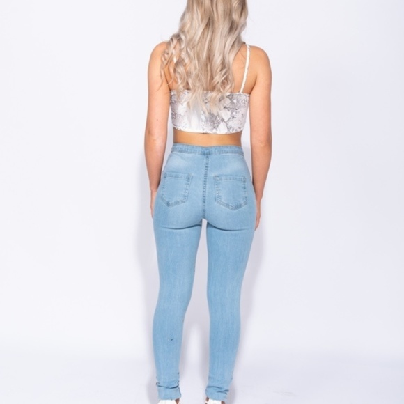 Joselyn High Waisted Distressed Denim Skinny Jeans - Picture 4 of 7